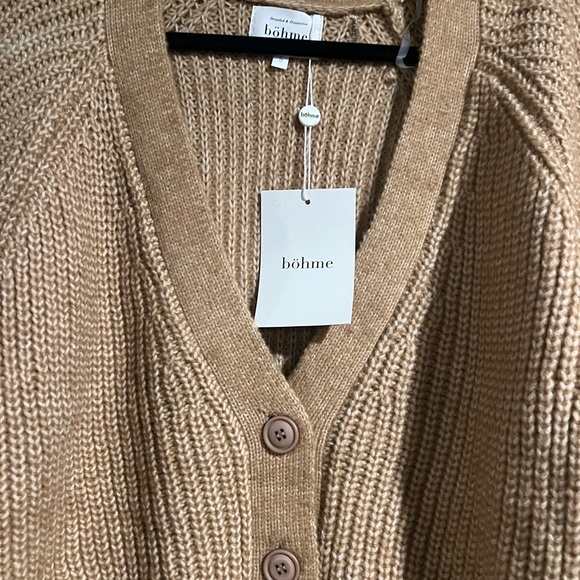 bohme Camel Knit Button-Front Cardigan - Picture 2 of 2